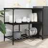 vidaXL Kitchen Trolley Black 39.4 in.x19.7 in.x37.4 in. Engineered Wood - 3 of 4