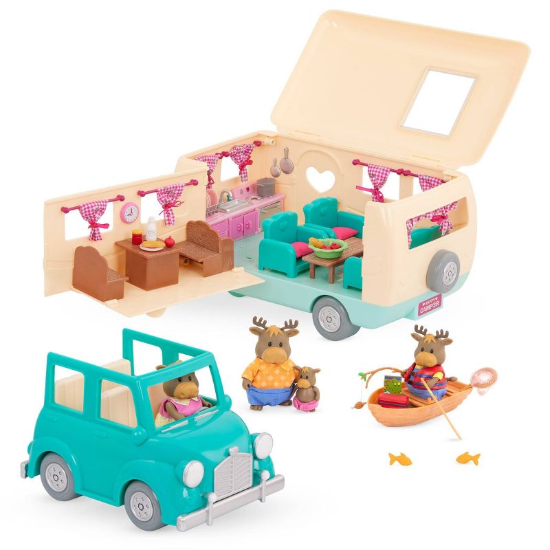 Li&#39;l Woodzeez Animal Figurines and Toy Cars Happy Camper Playset, 4 of 9