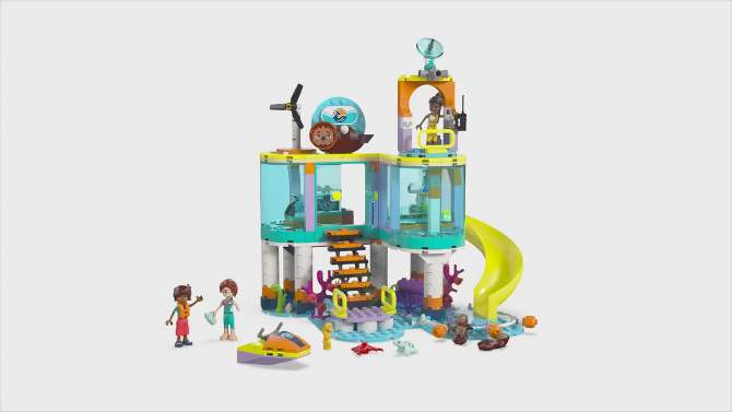 LEGO Friends Sea Rescue Center Pretend Vet Building Toy 41736, 2 of 8, play video
