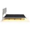 Modern Floating Bed Frame with LED Lights, Heavy Duty Metal Platform Bed with Tufted Headboard, Under Bed Storage, No Box Spring Needed, Full - 4 of 4