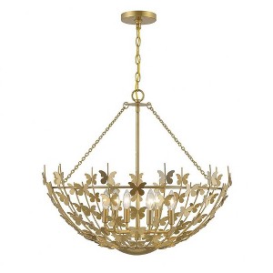 Savoy House Birch 6 - Light Pendant in  Burnished Brass - 1 of 4
