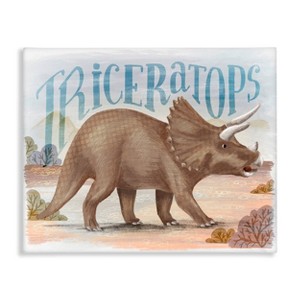Stupell Industries 20"x16" Kids' Triceratops in Nature Wall Art Unframed - 1 of 4