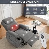 Power Lift Recliner Chair, Lift Chair with Massage & Heat, Adjustable Corduroy Electric Recliner Chairs with 2 Cup Holders & Stand Assist - 3 of 4