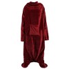 PAVILIA Wearable Blanket with Sleeves and Foot Pockets, Fleece Warm Snuggle Pocket Sleeved Throw for Women Men Adults - 2 of 4