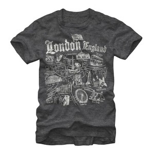 Men's Lost Gods Map of London T-Shirt - 1 of 4