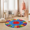 Kids Play Rug 4ft Round Area Rug ABC Carpet Ultra-Soft Non Slip Educational Rug Alphabet Numbers Shapes Circle Learning Playmat Kids Activity Playmat - 3 of 4