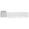 vidaXL Outdoor Dog Kennel Silver Galvanized steel, Polyethylene - 3 of 4