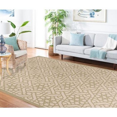 Handmade Triumph Lily Pad 92"x64" Rectangular Tufted Rug