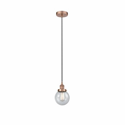Beacon - 1 Light Mini Pendant In Industrial Style-9.5 Inches Tall and 6 Inches Wide