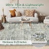Runner Rug, Soft Vintage Distressed Washable Rug Runners for Hallways Non-Slip Kitchen Runner, Low Pile Neutral Carpet Runners - 3 of 4