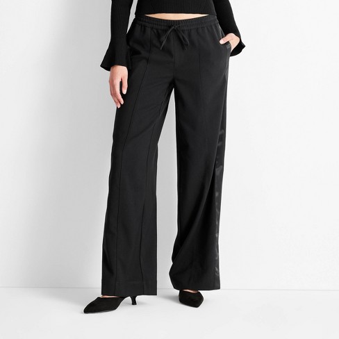 Women s Mid rise Track Pants Future Collective Black Xxs Target