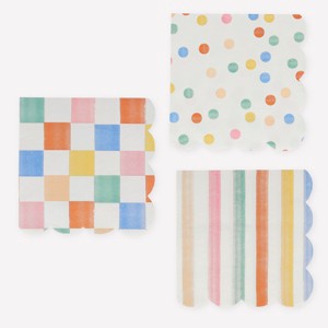 Meri Meri Colorful Pattern Small Napkins (Pack of 16) - 1 of 4