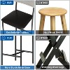 Bar Stools Set of 2/4, 25.5" Upholstered Bar Chairs with Back and Footrest, Modern Padded Kitchen Bar Stools for Island, Dining Room, Pub - 4 of 4