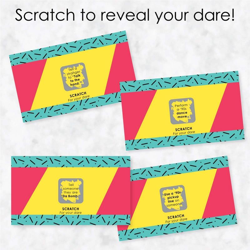 Big Dot of Happiness 90's Throwback - 1990s Party Game Scratch Off Dare Cards - 22 Count, 3 of 7