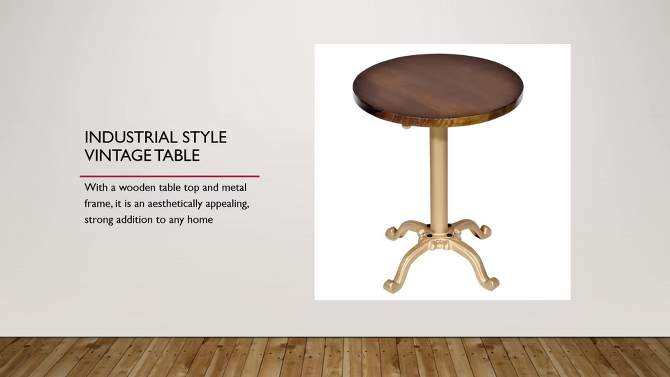 Gracie Adjustable Vintage Table Brown - Carolina Chair &#38; Table, 2 of 5, play video