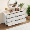 Fluted Dresser 54 Inch Wide,7-Drawer Wood Dresser for Bedroom, Modern Chest of Drawers, Storage Organizer Cabinet for Living Room, Hallway - 2 of 4