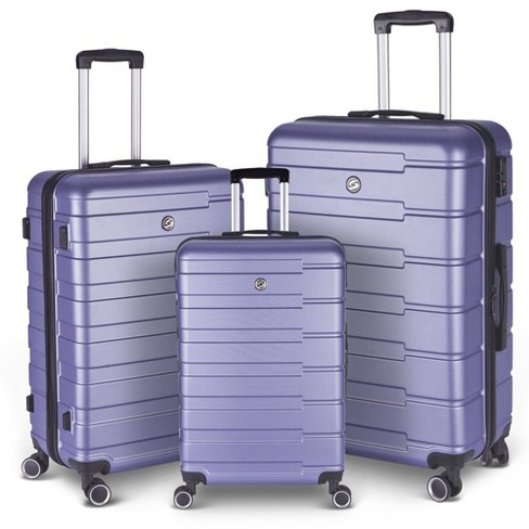 Purple luggage sets with spinner wheels sale