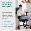 Tall Home Office Chair for Standing Desk with Adjustable Foot Ring, Ergonomic Mid Back Cushion Lumbar Support, Counter Height Chairs-The Pop Home - 4 of 4