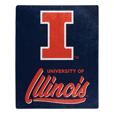 Ncaa Signature Illinois Fighting Illini 50 X 60 Raschel Throw Blanket ...