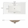 NicBex 36" Freestanding Vanity, Bathroom Vanity with Sink, Ceramic Basin, Modern Vanity Bathroom Cabinet with Open Shelf at the Bottom - 4 of 4