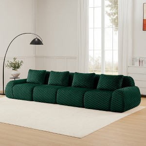 Racxily Modern L-Shaped Modular Sectional Sofa for Living Room, Oversized Couch, Boneless sofa, Movable Ottoman, Buckle connection, Anti-slip Design - 1 of 4