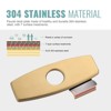 WOWOW Bathroom Faucet Deck Plate for 1 to 3 Hole Vanity Sink, 304 Stainless Steel Cover Plate - 4 of 4