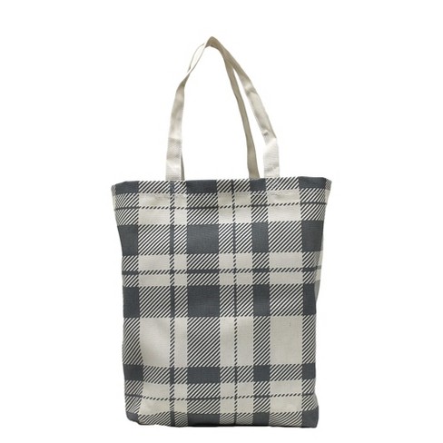 Plaid Canvas Bag Gray : Target