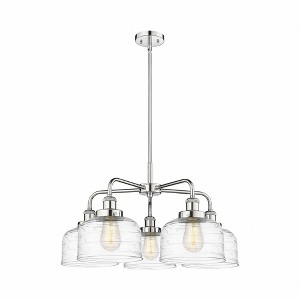 Bell - 5 Light Stem Hung Chandelier In Art Deco Style-14.75 Inches Tall and 26 Inches Wide - 1 of 1