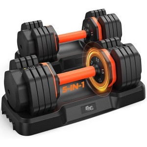2025 Updated Adjustable Dumbbell Set of 2, with Storage Box & Anti-Slip Grip, 25/55LB Adjustable Weights - 1 of 4