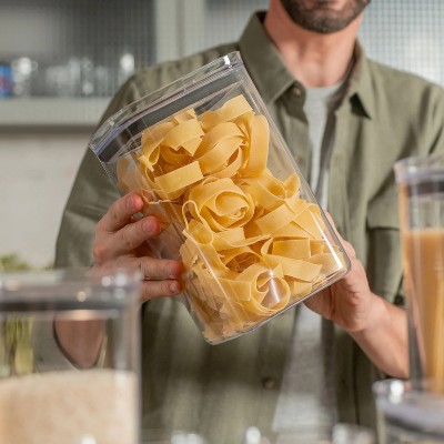OU Airtight Food Storage Container 3.7qt, BPA Free Clear Plastic Food Storage Container with Leak Proof Lid, Stackable Kitchen Pantry Organizer — фото 3