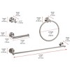 Elegant Lighting Freya 4-Piece Bathroom Hardware Set in Brushed Nickel - 2 of 4
