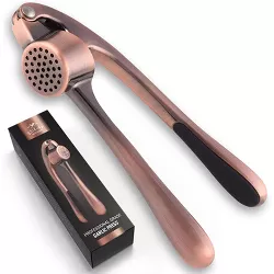 Zulay Kitchen Garlic Press with Soft Easy to Squeeze Ergonomic Handle - Garlic Mincer Tool with Sturdy Design Extracts More Garlic Paste