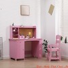 Study Desk and Chair Set w/ Bookshelf, Bulletin Board, and Cabinets - Ideal for Boys and Girls Ages 3-8 - 2 of 4