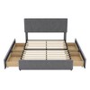 CAVINAS Upholstered Platform Bed Full Size Modern Wooden Bed Frame with 4 Storage Drawers for Bedroom - 4 of 4