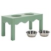 Lilith Double Pet Feeder - Removable Stainless Steal Bowls - Cat/Dog - PET5702 - Safavieh Pets - 3 of 4