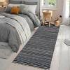 TackView Rug Washable Runner Rugs Modern Stripes Area Rug for Entryway Hallway Bedroom Bedside Non Slip Stain Resistant - 3 of 4