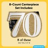 Big Dot of Happiness 3D Gold 70th Birthday Centerpiece Table Decorations, Freestanding Adult 70th Birthday Party Centerpieces - 8 Count - 4 of 4