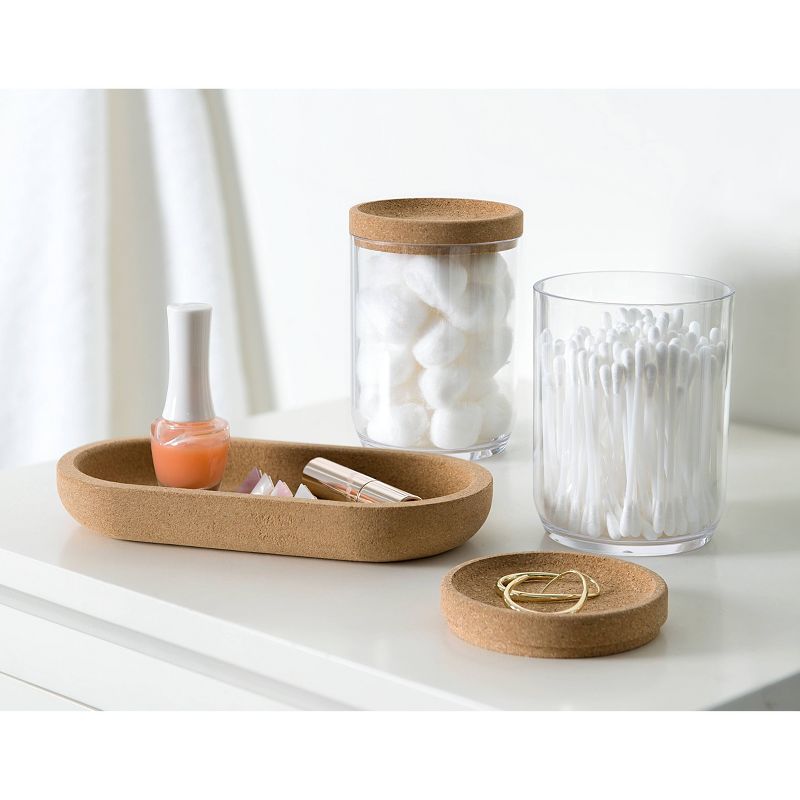 Canister with Cork Bathroom Tray Clear - Allure Home Creations, 5 of 11