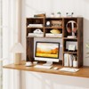Tangkula Desktop Bookshelf Countertop Storage Hutch with 7 Cubes & 3 Adjustable Shelves Desk Organizer for Computer Desk - 3 of 4