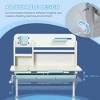 NicBex Height Adjustable Kids Writing Desk with Tilt Desktop,Drawer,Storage Shelf,Pen Holder,White+Blue - 4 of 4