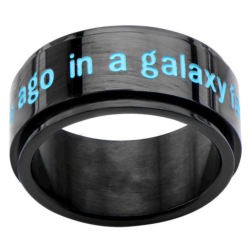 Men's Star Wars "A Long Time Ago in a Galaxy Far, Far Away" Stainless Steel Spinner Ring, 4 of 6