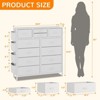 Gikpal 12 Drawer Dresser for Bedroom, Cupboards & Cabinets, Tall Dressers & Chests of Drawers for Bedroom, Side Pockets and Hooks, Living Room - 3 of 4