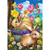 Spring Bunny Basket Floral House Flag Easter Tulips 28" x 40" Briarwood Lane - 3 of 4