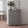 vidaXL HAMAR Dresser Light Gray 31.1"x15.7"x40.7" Solid Wood Pine - 2 of 4