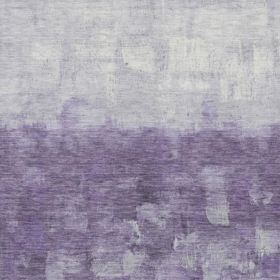 HomeRoots 9' X 12' Purple And Silver Abstract Washable Indoor Outdoor Area Rug