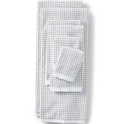 Lands' End Turkish Quick-Dry Cotton Textured Gingham Towel Set