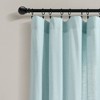 Linen Button Botanical Garden Window Curtain Panels Blue/Gray Single 40X84 - 2 of 4