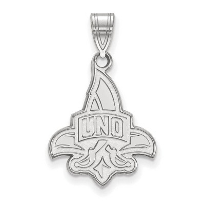 Black Bow Jewelry 14k White Gold New Orleans Privateers NCAA Large Pendant