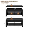 Yaheetech Lift Top Coffee Table with Storage & 2 Open Shelves for Living Room, Reception Room, Office - 3 of 4