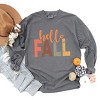 Simply Sage Market Hello Fall Cursive Block Garment Dyed Long Sleeve - 3 of 4